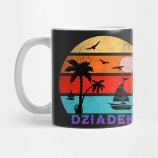 Dziadek Retro Sunset Ocean Grandfather Mug